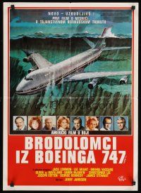 3x459 AIRPORT '77 Yugoslavian '77 Lee Grant, Jack Lemmon, de Havilland, Bermuda Triangle crash art!