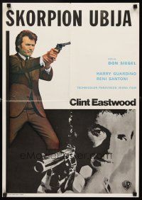 3x489 DIRTY HARRY Yugoslavian '71 Clint Eastwood pointing magnum, Don Siegel classic!