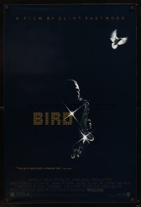 3y093 BIRD 1sh '88 directed by Clint Eastwood, biography of jazz legend Charlie Parker!
