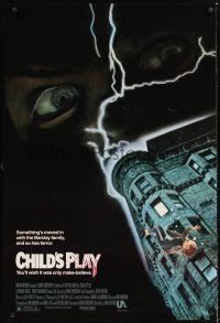3y146 CHILD'S PLAY 1sh '88 when Freddy has nightmares he dreams of Chucky!