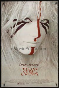 3y158 CLAN OF THE CAVE BEAR 1sh '86 fantastic image of Daryl Hannah in cool tribal make up!