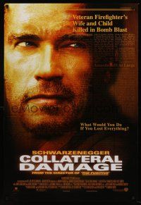 3y175 COLLATERAL DAMAGE 1sh '02 angry looking Arnold Schwarzenegger out for revenge!