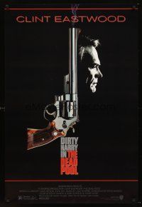 3y236 DEAD POOL 1sh '88 Clint Eastwood as tough cop Dirty Harry, cool smoking gun image!