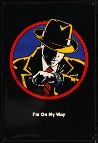 3y258 DICK TRACY DS On My Way style teaser 1sh '90 cool artwork of Warren Beatty in title role, !