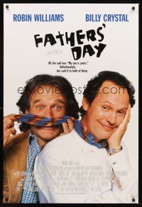 3y309 FATHERS' DAY advance DS 1sh '97 wacky Robin Williams & Billy Crystal!