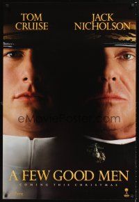 3y316 FEW GOOD MEN teaser 1sh '92 best close up of Tom Cruise & Jack Nicholson!