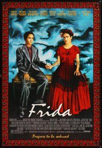 3y357 FRIDA 1sh '02 artwork of sexy Salma Hayek as artist Frida Kahlo!