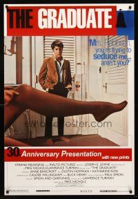 3y398 GRADUATE 1sh R98 classic image of Dustin Hoffman & Anne Bancroft's sexy leg!