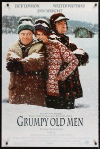 3y413 GRUMPY OLD MEN DS 1sh '93 Ann-Margret comes between Walter Matthau & Jack Lemmon!