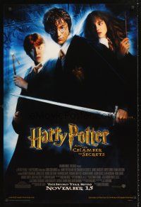 3y424 HARRY POTTER & THE CHAMBER OF SECRETS advance 1sh '02 Daniel Radcliffe, Emma Watson, Grint