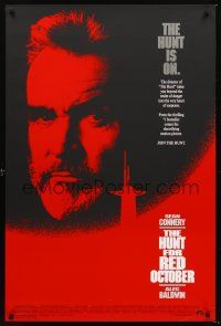 3y463 HUNT FOR RED OCTOBER 1sh '90 Russian military submarine captain Sean Connery, the hunt is on!