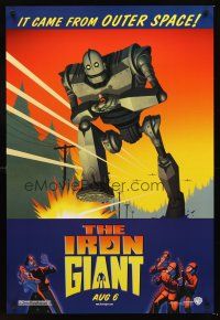 3y491 IRON GIANT advance DS 1sh '99 animated modern classic, cool cartoon robot image!
