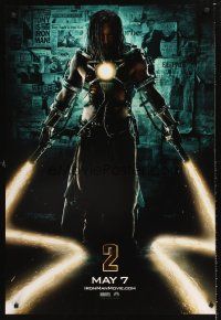 3y492 IRON MAN 2 teaser DS 1sh '10 Marvel, Robert Downey Jr., directed by Jon Favreau!