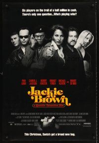 3y495 JACKIE BROWN advance DS 1sh '97 Tarantino, Pam Grier, Samuel L. Jackson, De Niro, Fonda!