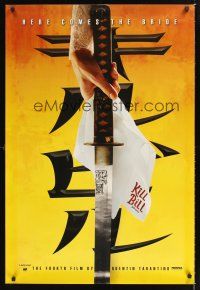 3y507 KILL BILL: VOL. 1 foil teaser DS 1sh '03 Quentin Tarantino, Uma Thurman's katana!