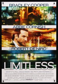 3y536 LIMITLESS advance DS 1sh '11 Neil Burger, Bradley Cooper, Robert De Niro, Abbie Cornish!
