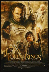 3y548 LORD OF THE RINGS: THE RETURN OF THE KING advance DS 1sh '03 Peter Jackson, rare version!