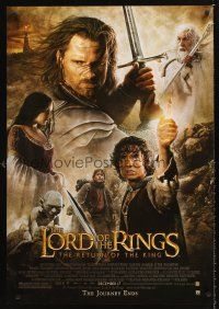 3y547 LORD OF THE RINGS: THE RETURN OF THE KING advance 1sh '03 Peter Jackson, cool images of cast!