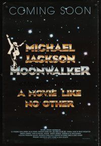 3y589 MOONWALKER advance 1sh '88 great sci-fi art of pop music legend Michael Jackson!
