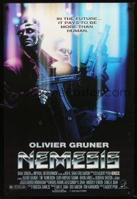 3y611 NEMESIS 1sh '93 Olivier Gruner, cool sci-fi, it pays to be more than human!