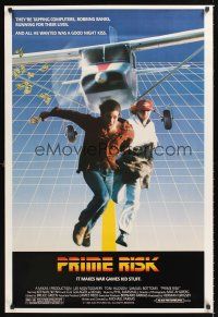 3y662 PRIME RISK 1sh '85 Lee Montgomery, Toni Hudson, tapping computers, robbing banks & running!