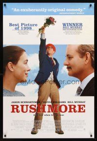 3y714 RUSHMORE int'l DS 1sh '98 Wes Anderson, Jason Schwartzman, Bill Murray!