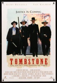 3y825 TOMBSTONE DS 1sh '93 Kurt Russell as Wyatt Earp, Val Kilmer as Doc Holliday