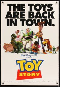 3y830 TOY STORY DS 1sh '95 Disney & Pixar cartoon, great image of Buzz, Woody & cast!