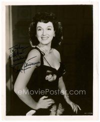 3z463 RISE STEVENS signed 8x10 publicity still '40s smiling portrait of the singer in sexy dress!