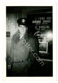 3z003 RONALD REAGAN signed 3.5x5 photo '40s young smiling portrait wearing Army uniform!