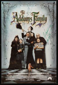 3z252 ADDAMS FAMILY signed 1sh '91 by M.C. Hammer, who had a song on the soundtrack!