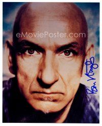 3z483 BEN KINGSLEY signed color 8x10 REPRO still '02 intense super close up of the great actor!