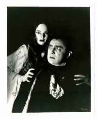 3z429 CARROLL BORLAND signed 8x10 publicity still '93 with Bela Lugosi from Mark of the Vampire!