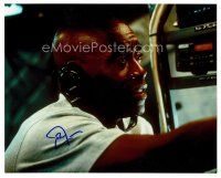 3z498 DON CHEADLE signed color 8x10 REPRO still '01 close up wearing headset from Traffic!
