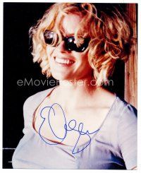 3z503 ELISABETH SHUE signed color 8x10 REPRO still '00s great smiling close up wearing cool shades!
