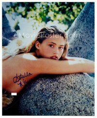 3z504 ESTELLA WARREN signed color 8x10 REPRO still '01 the sexy actress wearing nothing!
