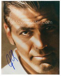 3z506 GEORGE CLOONEY signed color 8x10 REPRO still '01 super close up of the handsome leading man!