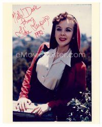 3z438 IDA LUPINO signed color 8x10 publicity still '92 waist-high portrait of the actress outdoors!