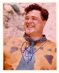 3z522 JOHN GOODMAN signed color 8x10 REPRO still '00s head & shoulders portrait as Fred Flintstone!