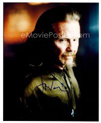 3z526 JON VOIGHT signed color 8x10 REPRO still '02 close up with long hair and mustache!
