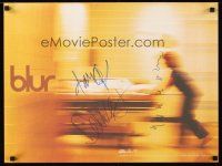 3z321 BLUR 2-sided signed music album release poster '97 by Albarn, Coxon, James AND Rowntree!