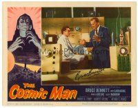 3z043 COSMIC MAN signed LC #7 '59 by Bruce Bennett, who's explaining to scientist in lab!