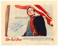 3z069 JOHN PAUL JONES signed LC #5 '59 by Robert Stack, who's close up in military uniform!