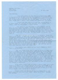 3z150 BRIAN AHERNE signed letter June 21, 1981 from Switzerland to his friend in California!