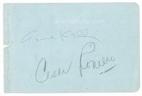 3z233 GENE KELLY/CESAR ROMERO signed 4.5x6 paper '50s can be framed and displayed with a repro still