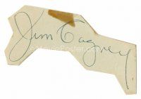 3z238 JAMES CAGNEY signed 2x4 paper '30s can be framed and displayed with a repro still!