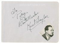 3z241 KENT TAYLOR signed 4.5x6 paper '40s can be framed & displayed with a repro still!