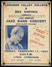 3z313 16TH ANNUAL JAZZ BAND CONCERT signed 17x22 concert poster '84 by Tommy Newsom & 18 others!