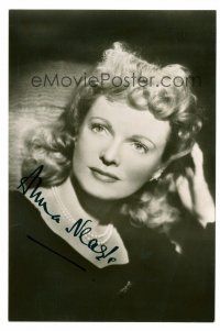 3z006 ANNA NEAGLE signed deluxe 4x6 still '30s head & shoulders portrait of the English actress!