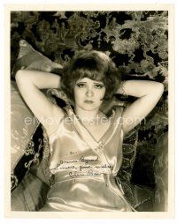 3z352 CLARA BOW signed 8x10 still '20s incredible sexy c/u of the beautiful star by Don English!